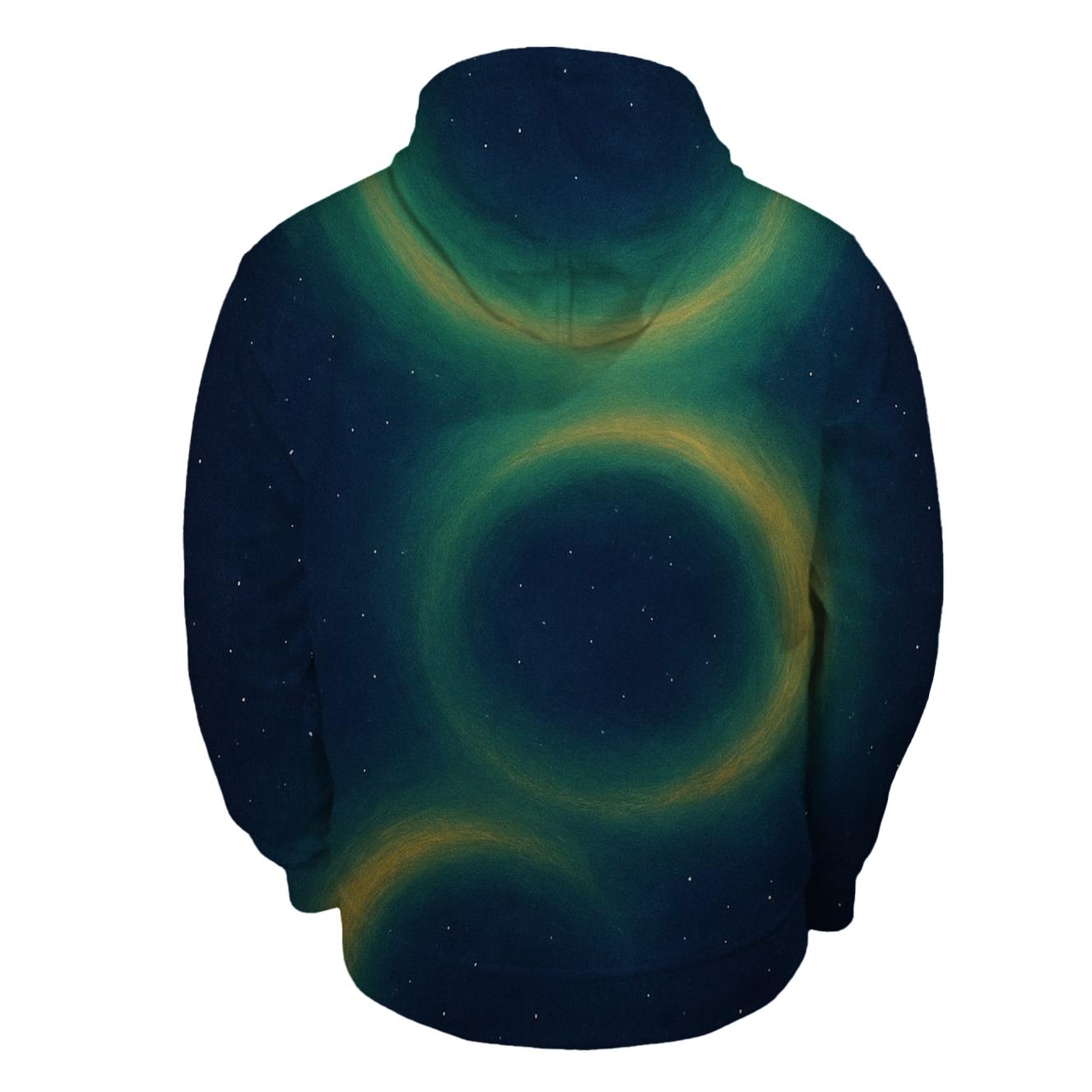 Celestial Halo Cascade printed hoodies