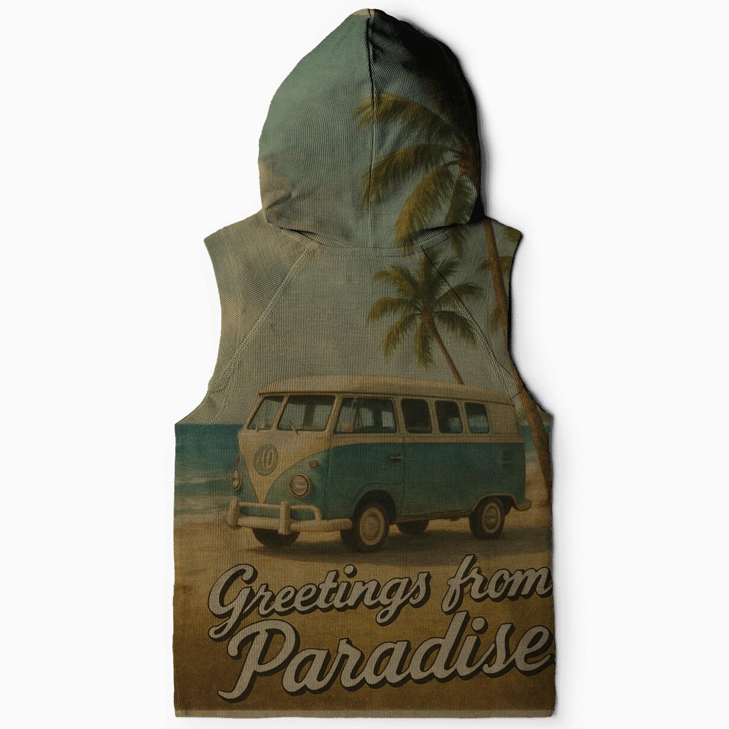 Vintage Travel Postcard Scene designer hoodies