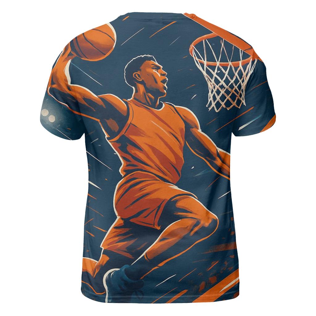 Basketball Slam Dunk Motion unique graphic print tees