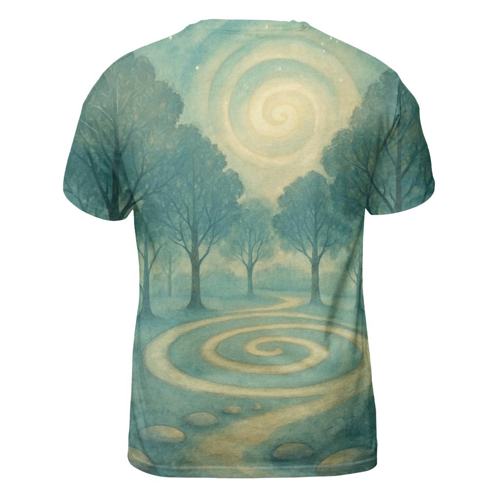 Luminous Spiral Grove statement graphic shirts