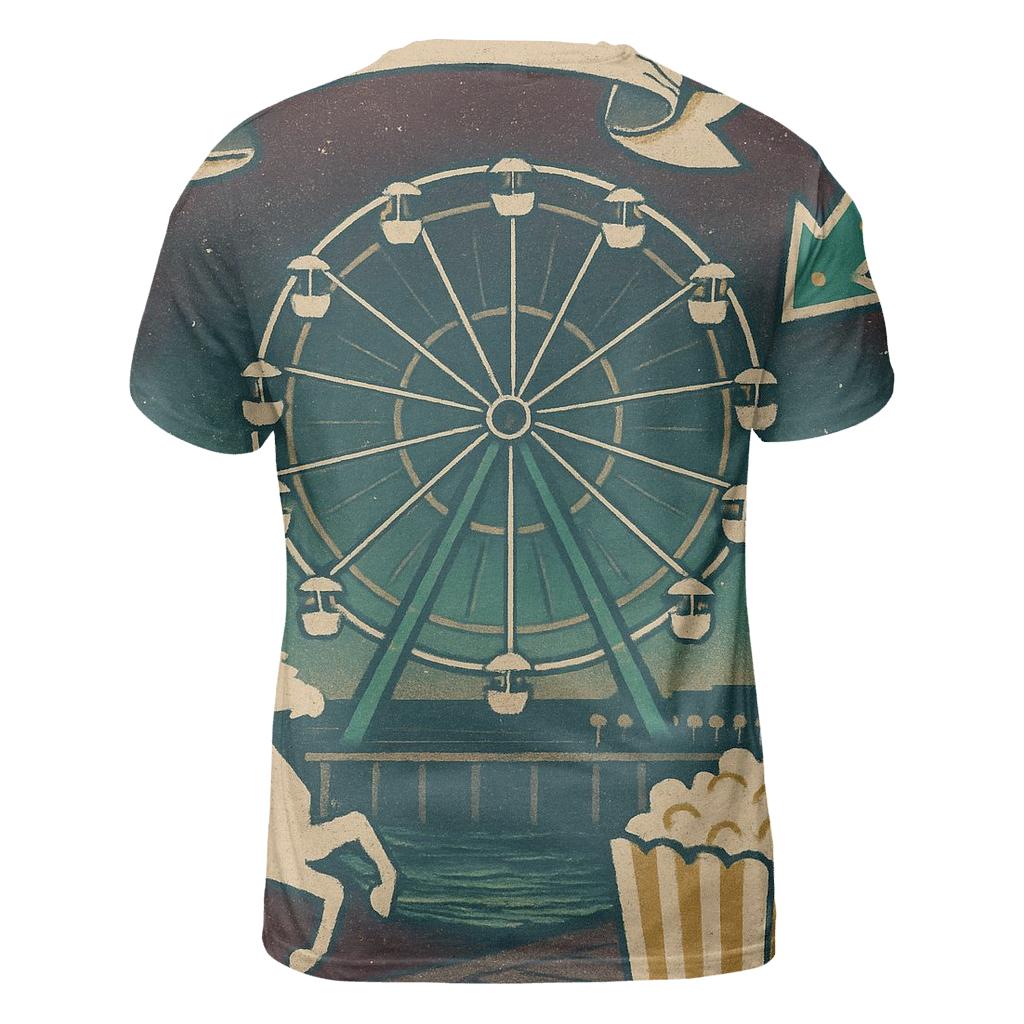 Sun Faded Boardwalk Cosmic Carnival Poster designer pattern shirts