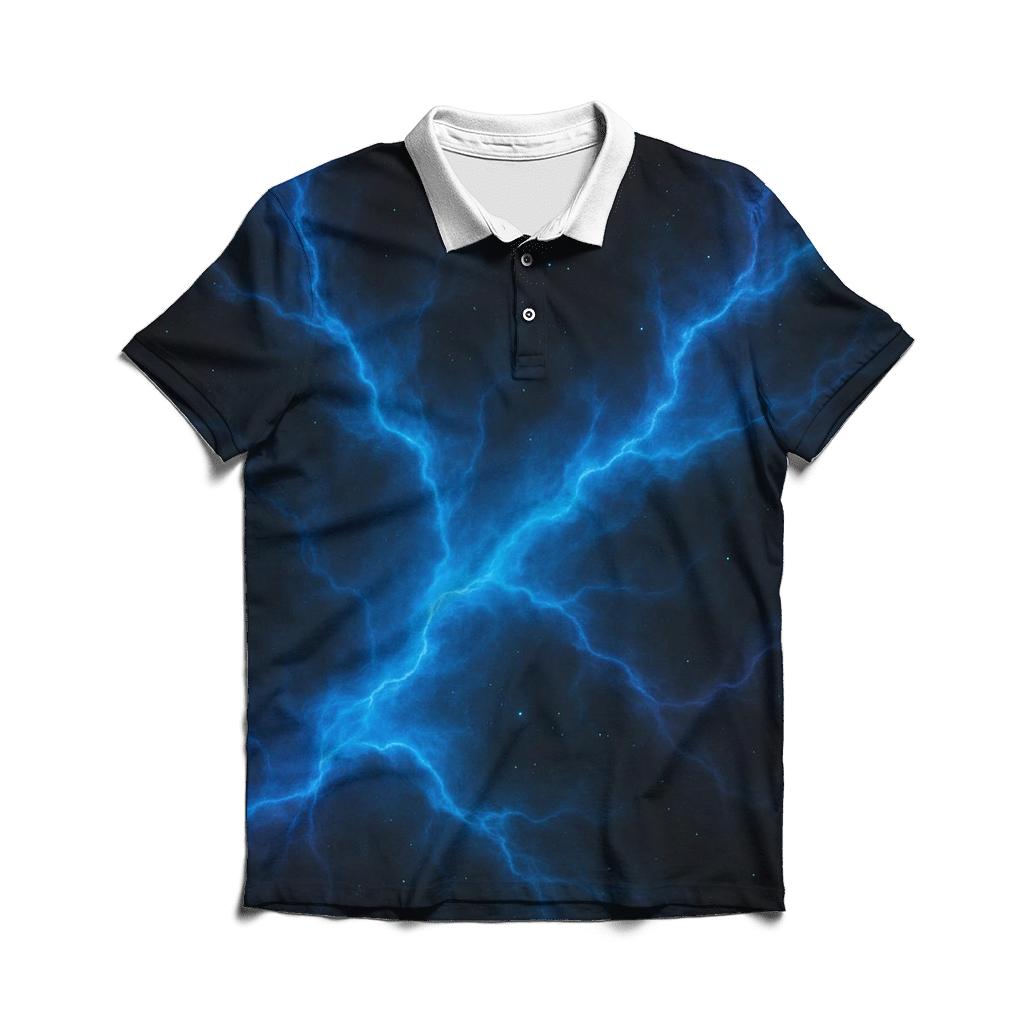 Celestial Rift Veins stylish collar polo tees