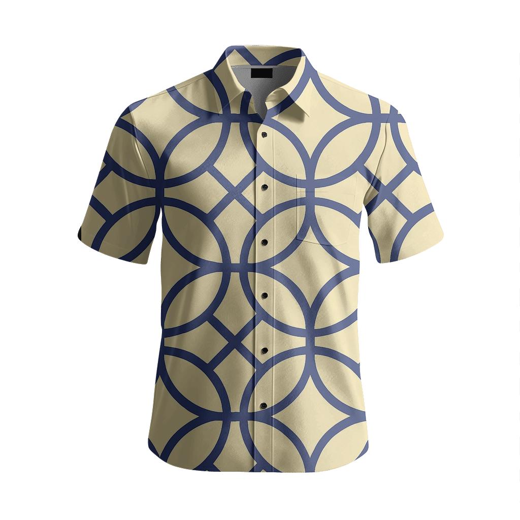 Orbiting Geometric Lattice stylish threadwork shirts
