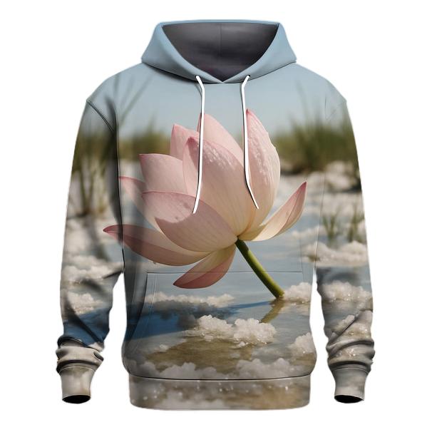 Midday Lotus On Salt Pan embroidered hoodies