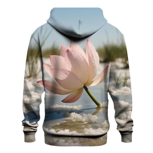 Midday Lotus On Salt Pan embroidered hoodies