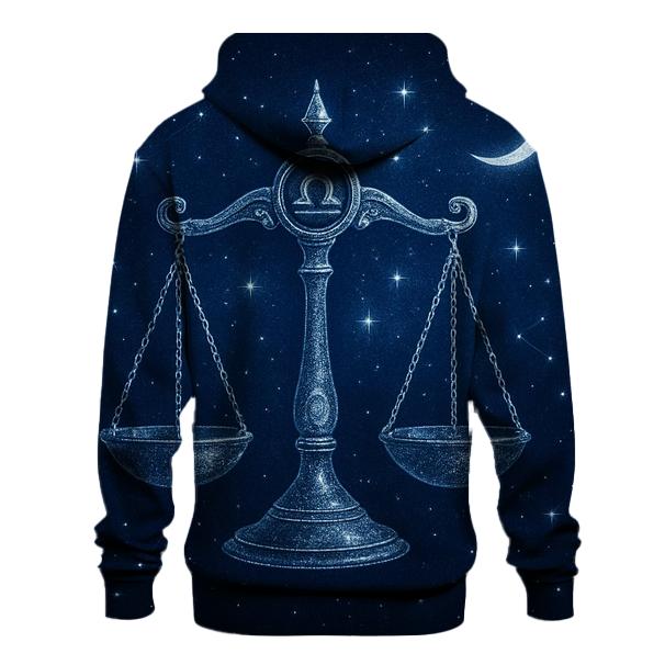 Luminous Libra Celestial Scale Design hoodie designs