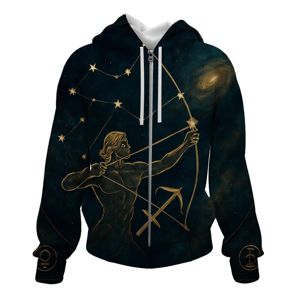 Luminous Sagittarius Star Chart custom hoodies