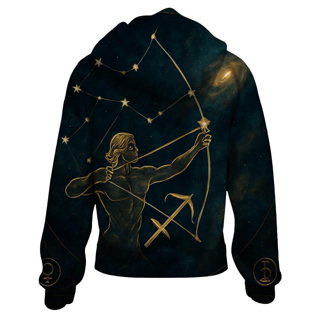 Luminous Sagittarius Star Chart custom hoodies