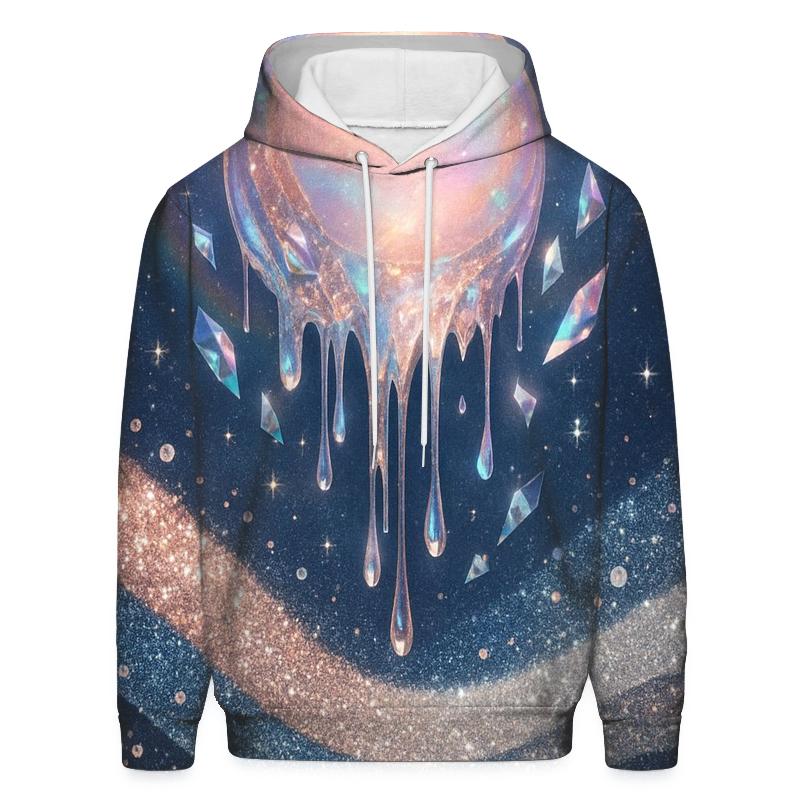 Nebula Glint Cascade zip-up hoodies