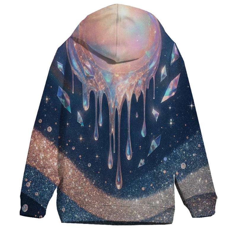 Nebula Glint Cascade zip-up hoodies