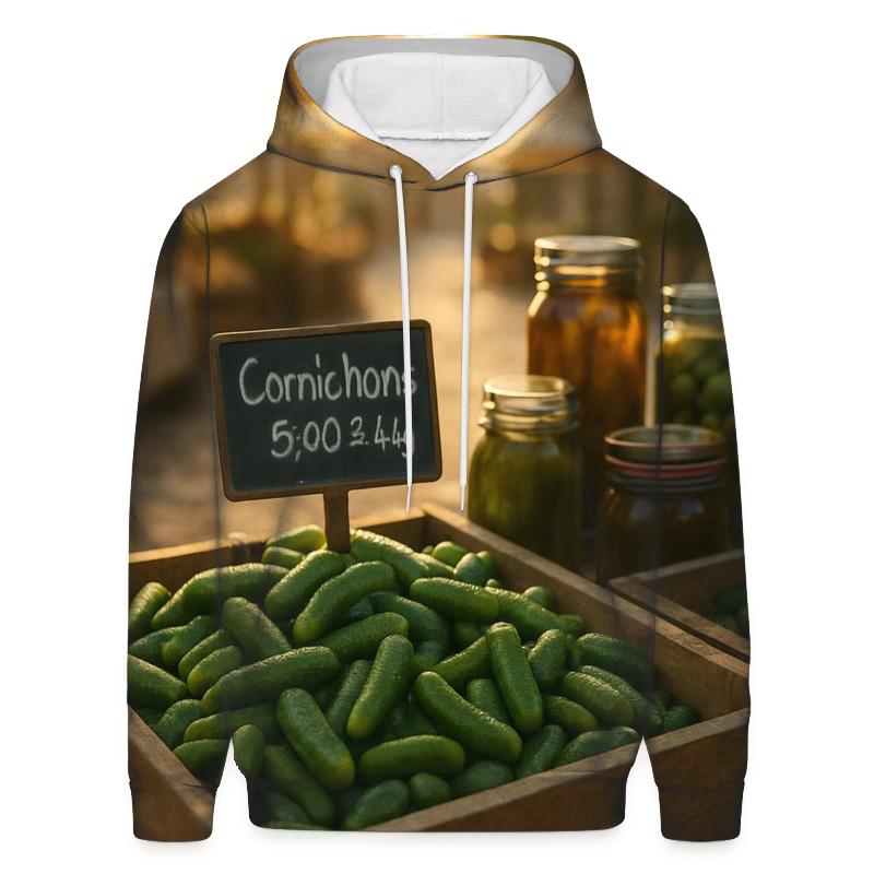Traditional French Market Stall With Cornichons hoodie styles