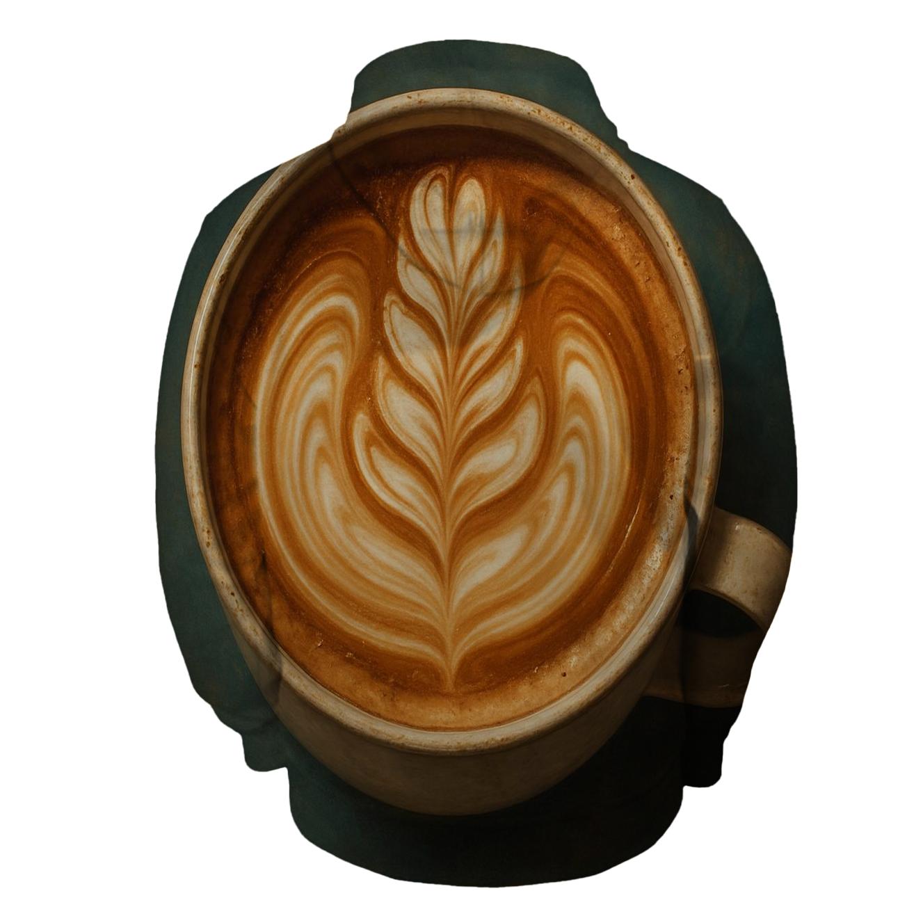 Latte Swirl Harmony premium hoodies