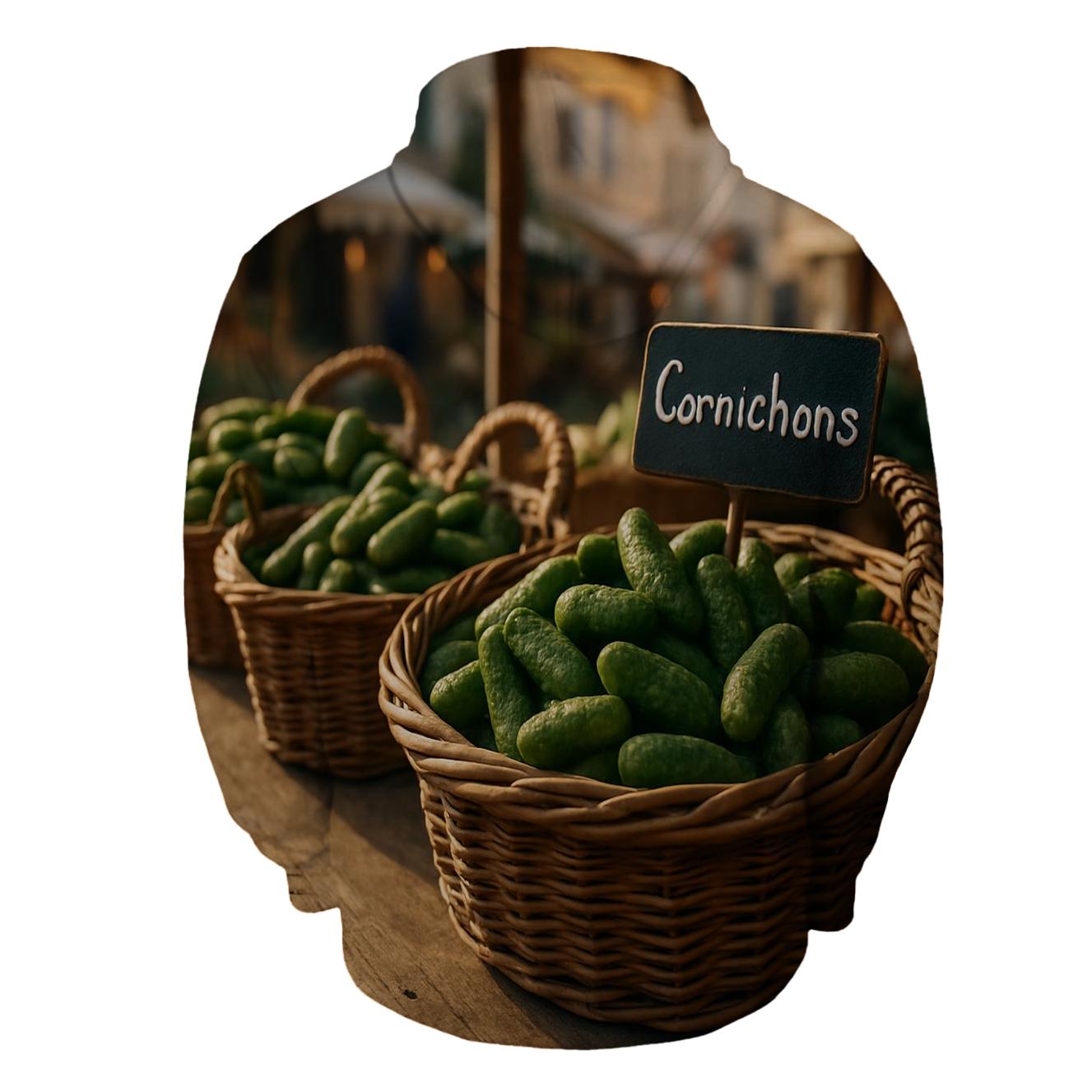 Artisan French Market Cornichon Selection graphic hoodies