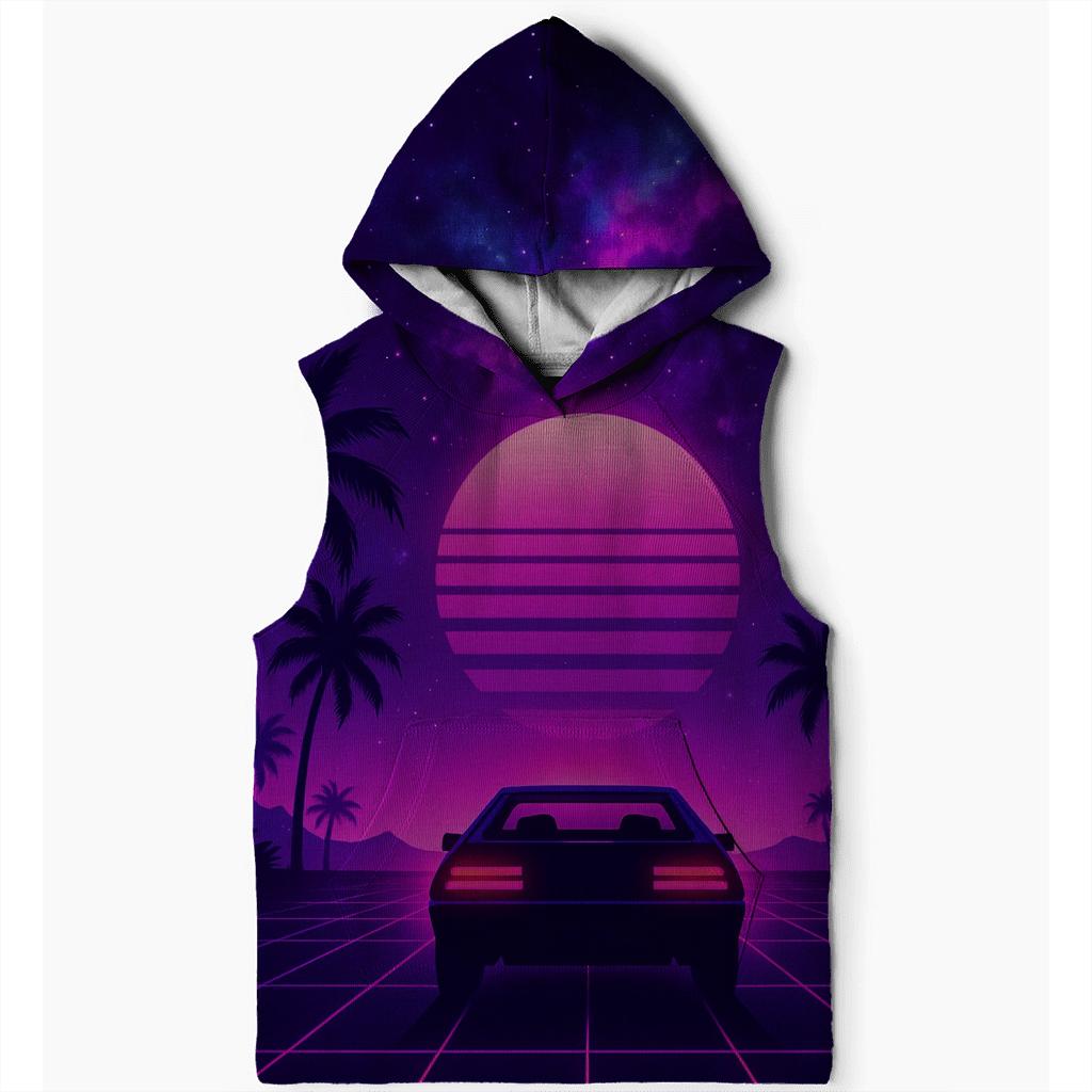 Neon Nebula Drive printed hoodies
