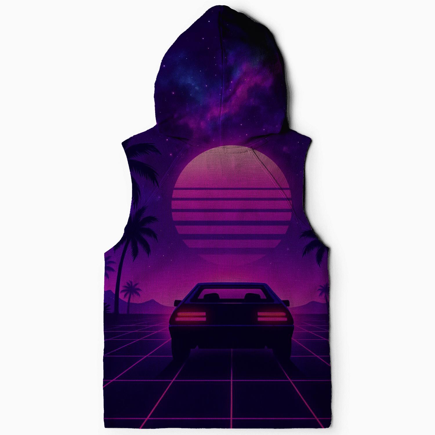Neon Nebula Drive printed hoodies