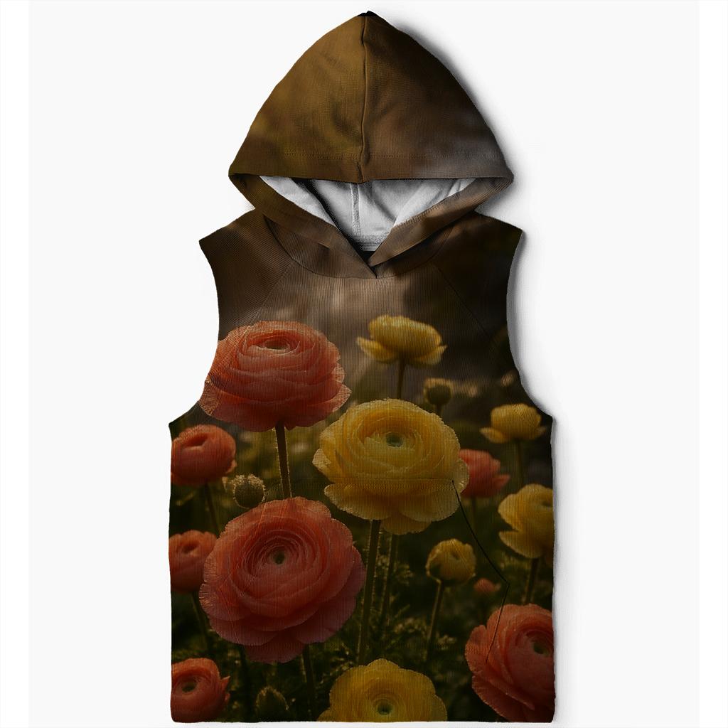 Morning Ranunculus At River Tea Terrace premium hoodies