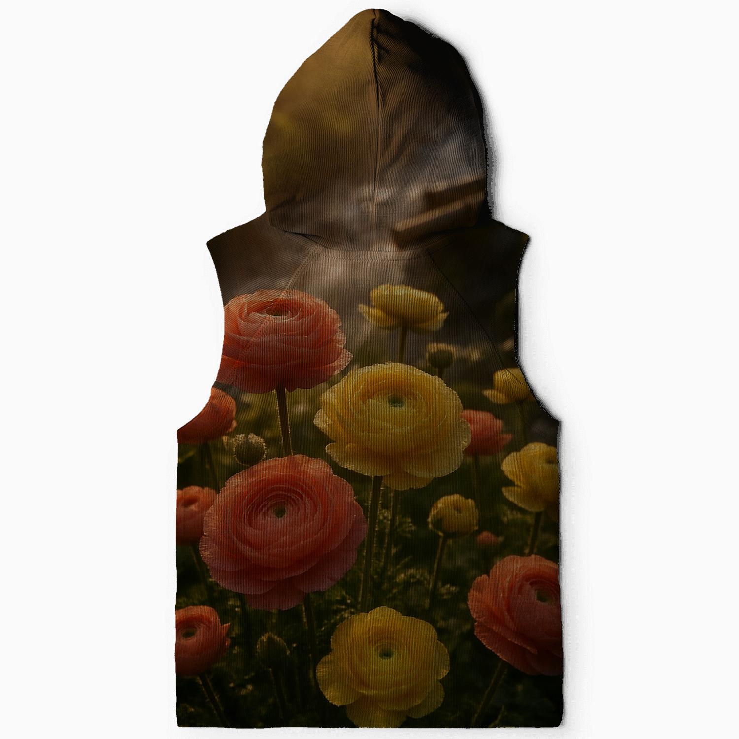 Morning Ranunculus At River Tea Terrace premium hoodies