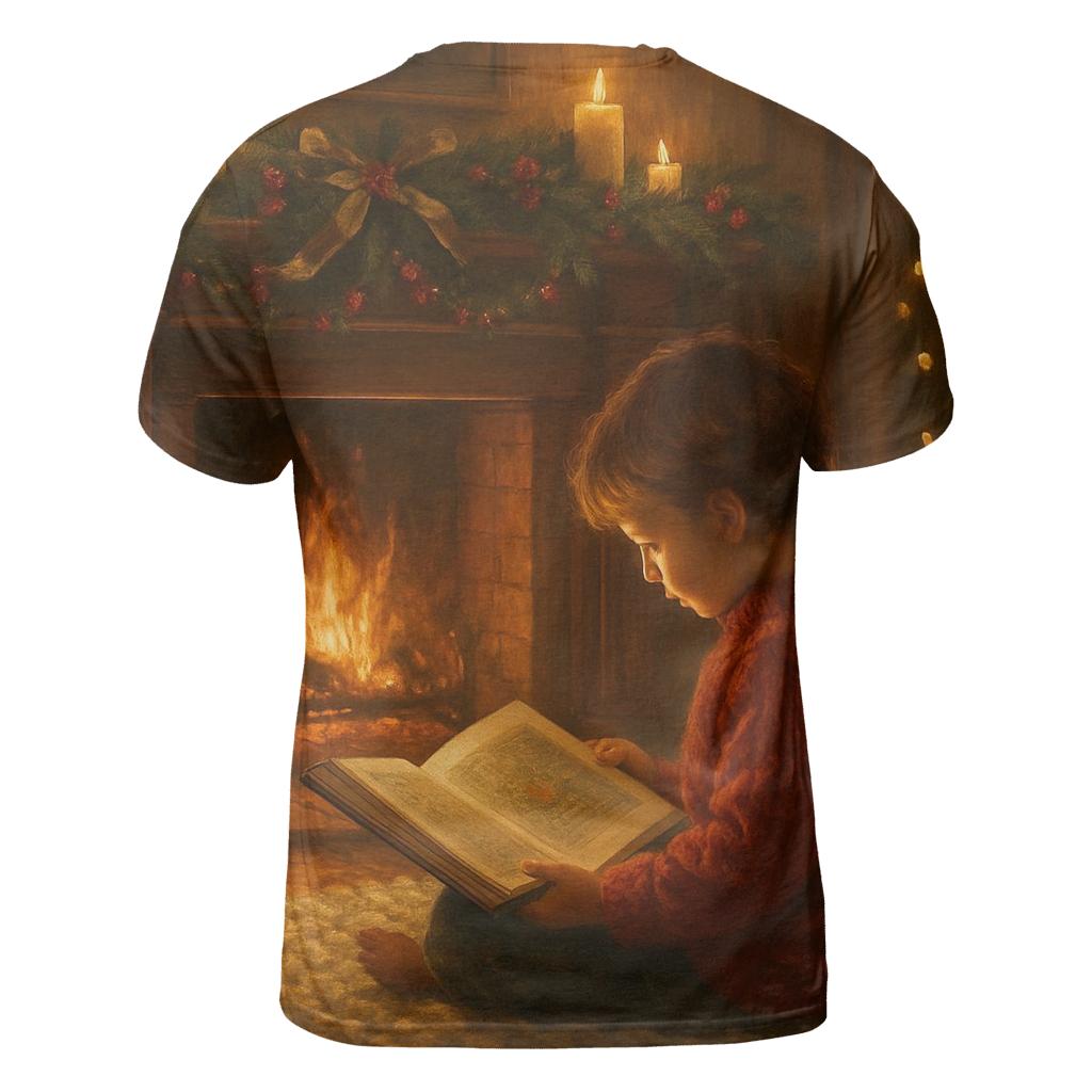 The Candlelit Christmas Eve Reading creative print fashion shirts