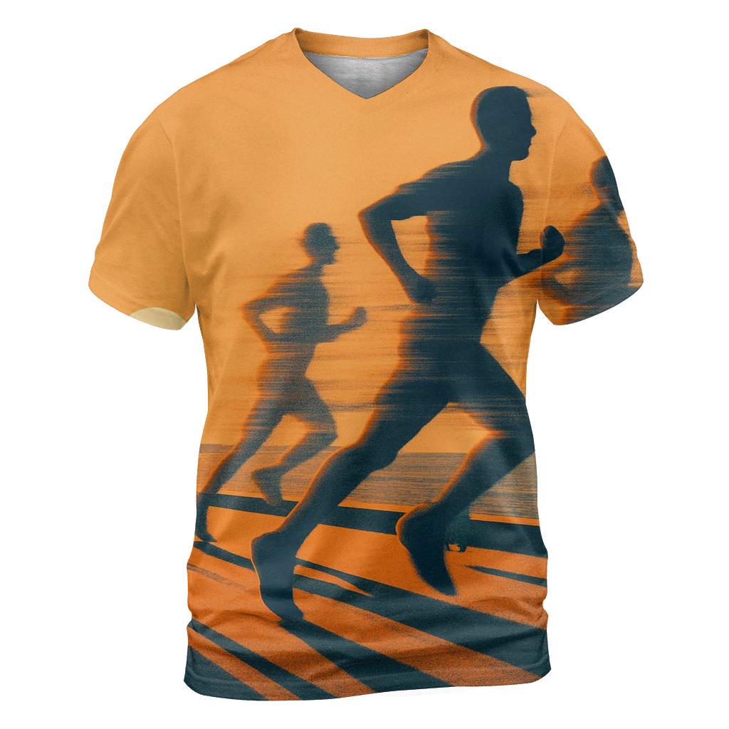 Sunset Marathon Silhouette custom all-over print shirts
