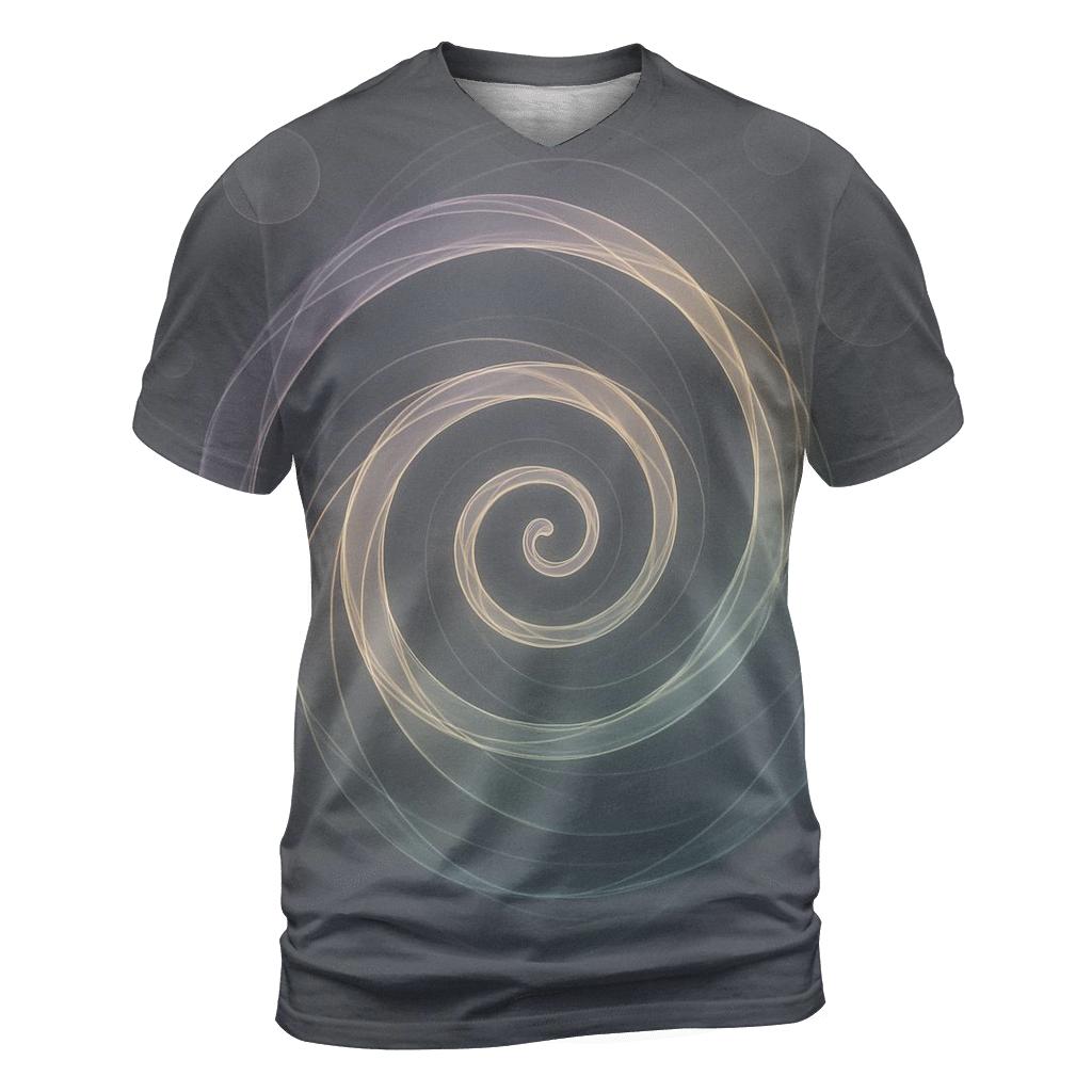 Luminescent Spiral Harmony vibrant all-over design tees