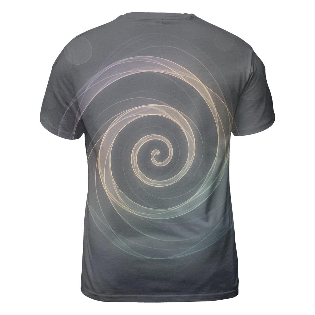 Luminescent Spiral Harmony vibrant all-over design tees
