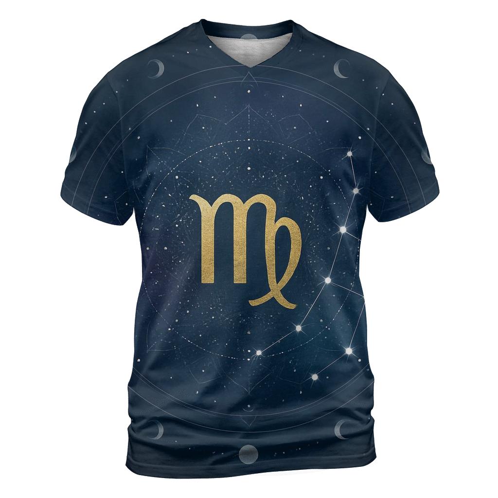 Virgo Celestial Mandala designer pattern shirts