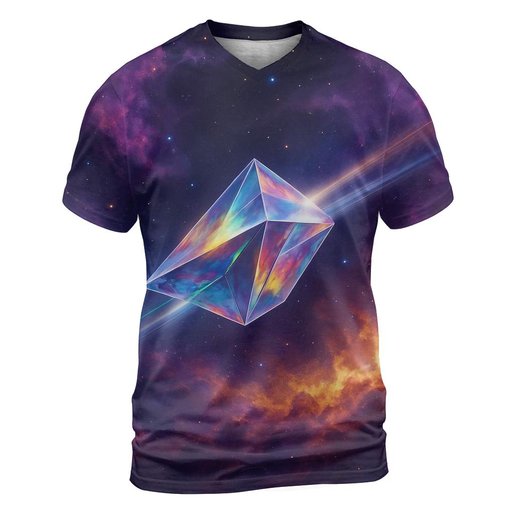 Celestial Prism Voyage statement graphic shirts