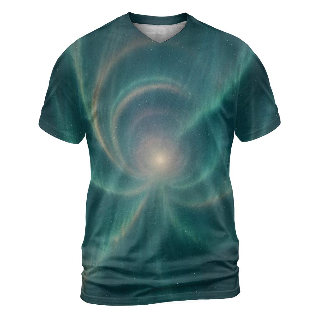 Auroral Halo Curtain trendy printed shirt styles