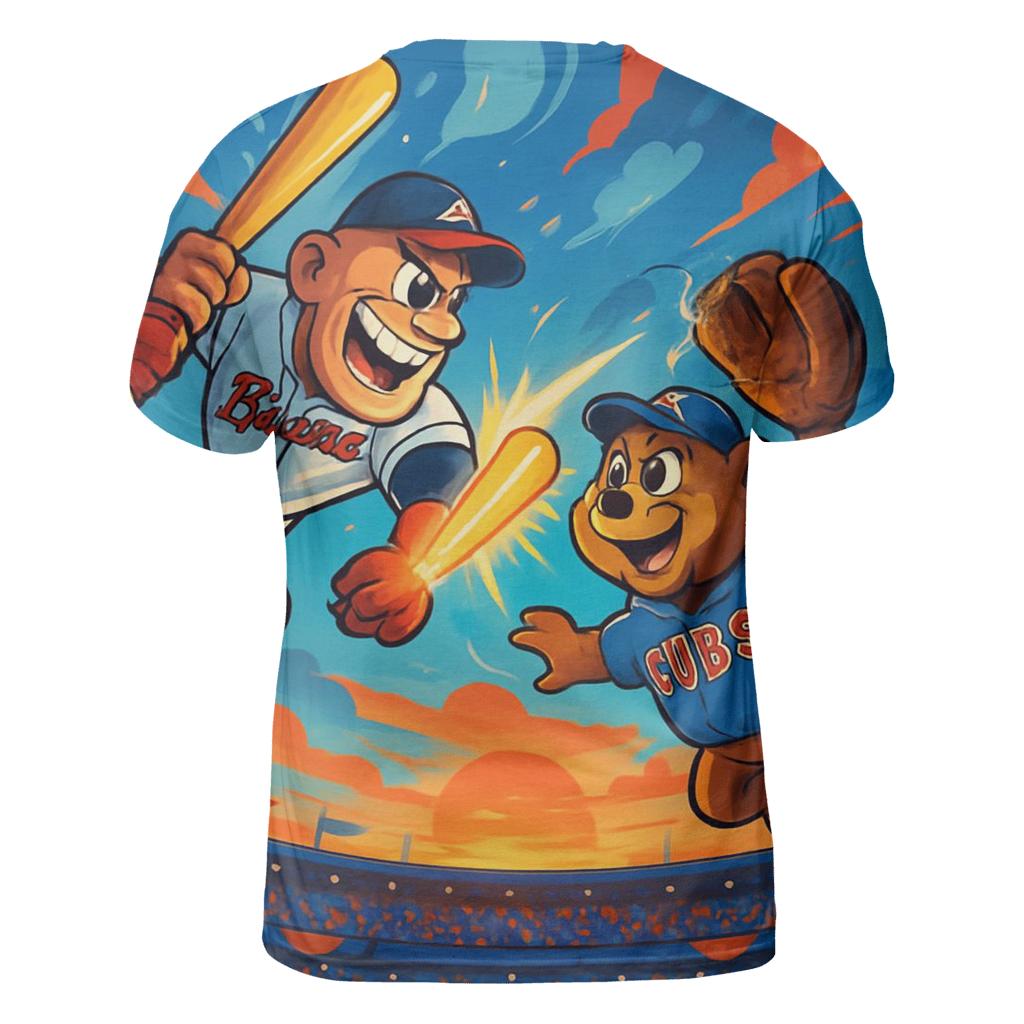 Epic Showdown In The Sky vibrant all-over design tees
