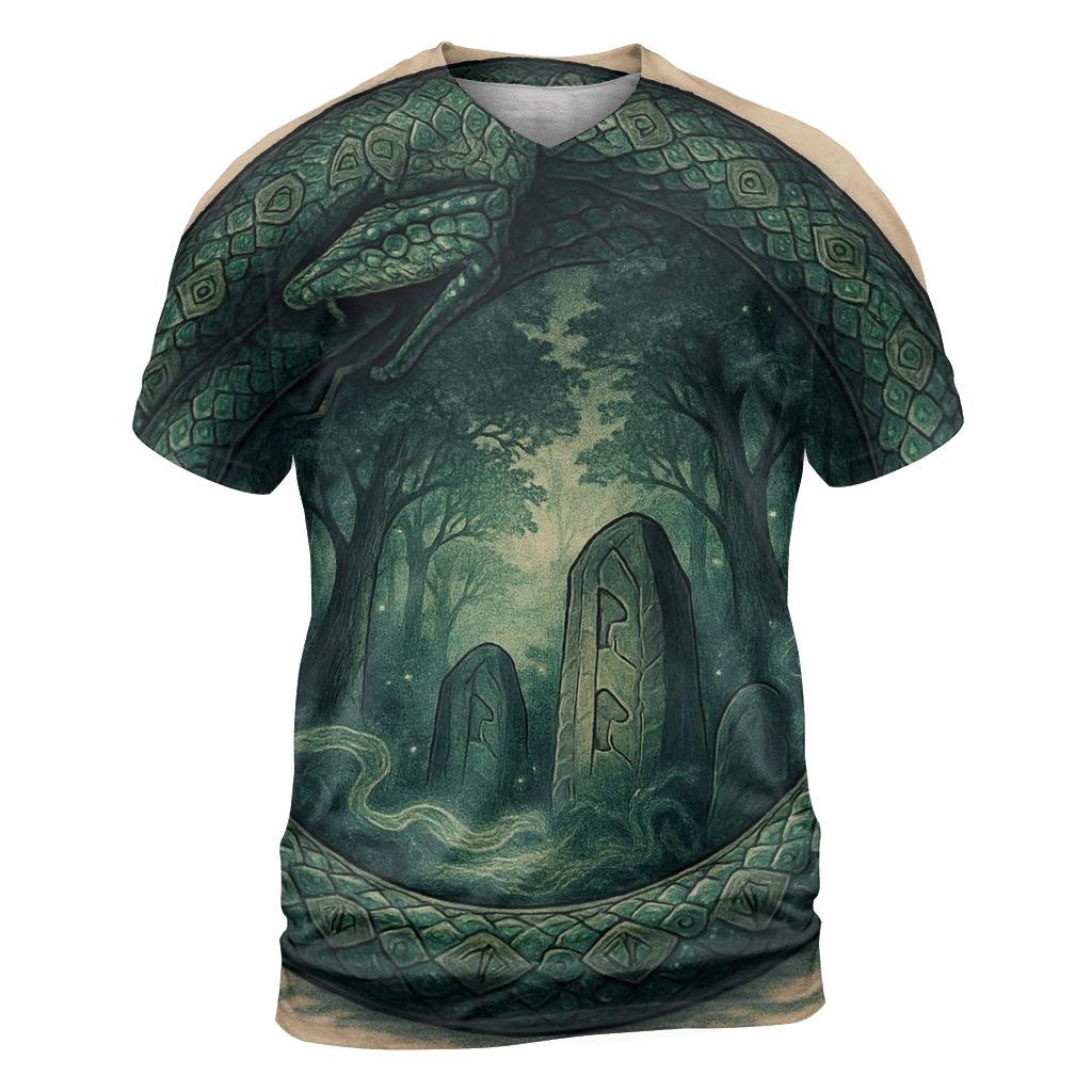 Ouroboros Serpent Guardian custom all-over print shirts