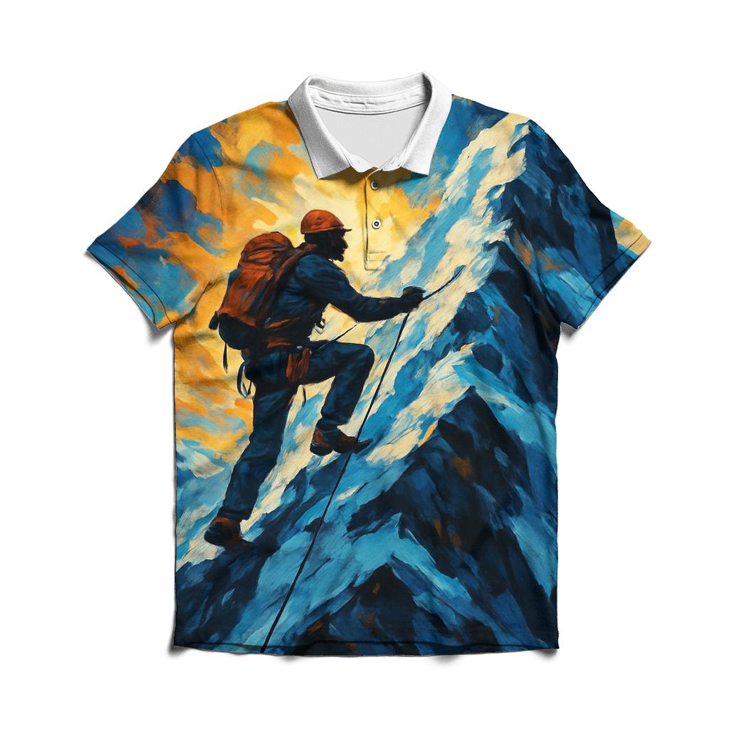Mountain Climbing Spirit classic pique polos