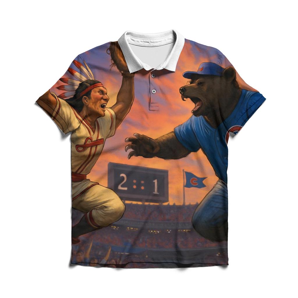 Battle On The Diamond stylish collar polo tees