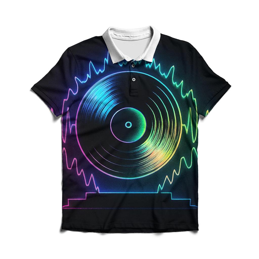 Neon Riff Halo personalized polo shirts