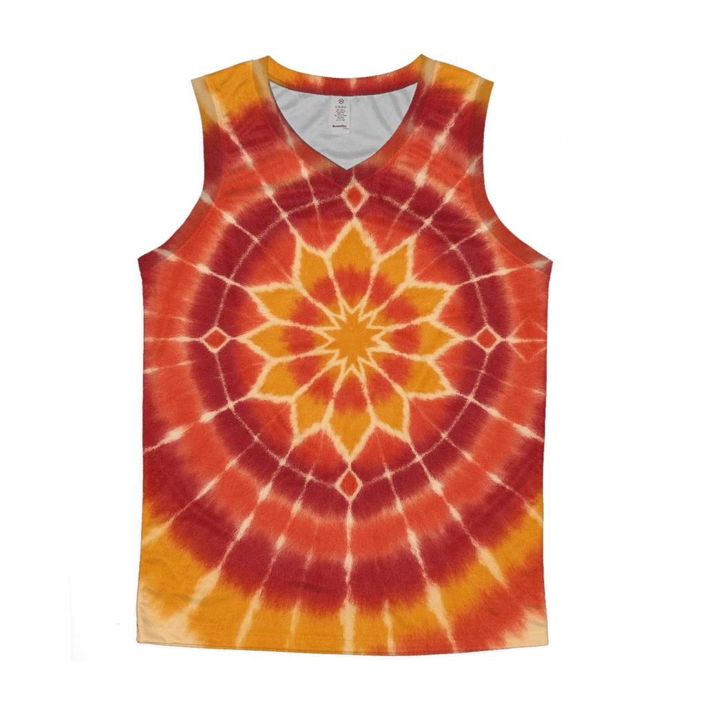 Sunburst Spiral Itajime cotton sleeveless tops