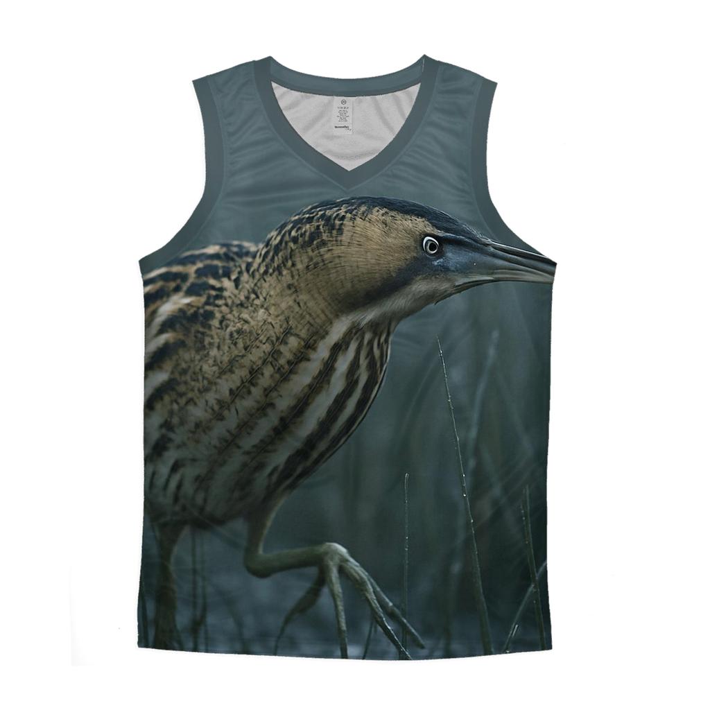 Misty Marsh Stalker — Eurasian Bittern stylish racerback tanks