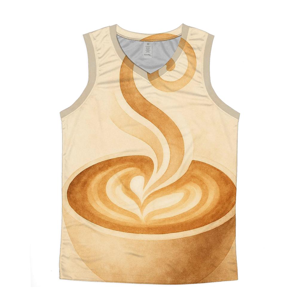Latte Swirl Dream personalized athletic tanks