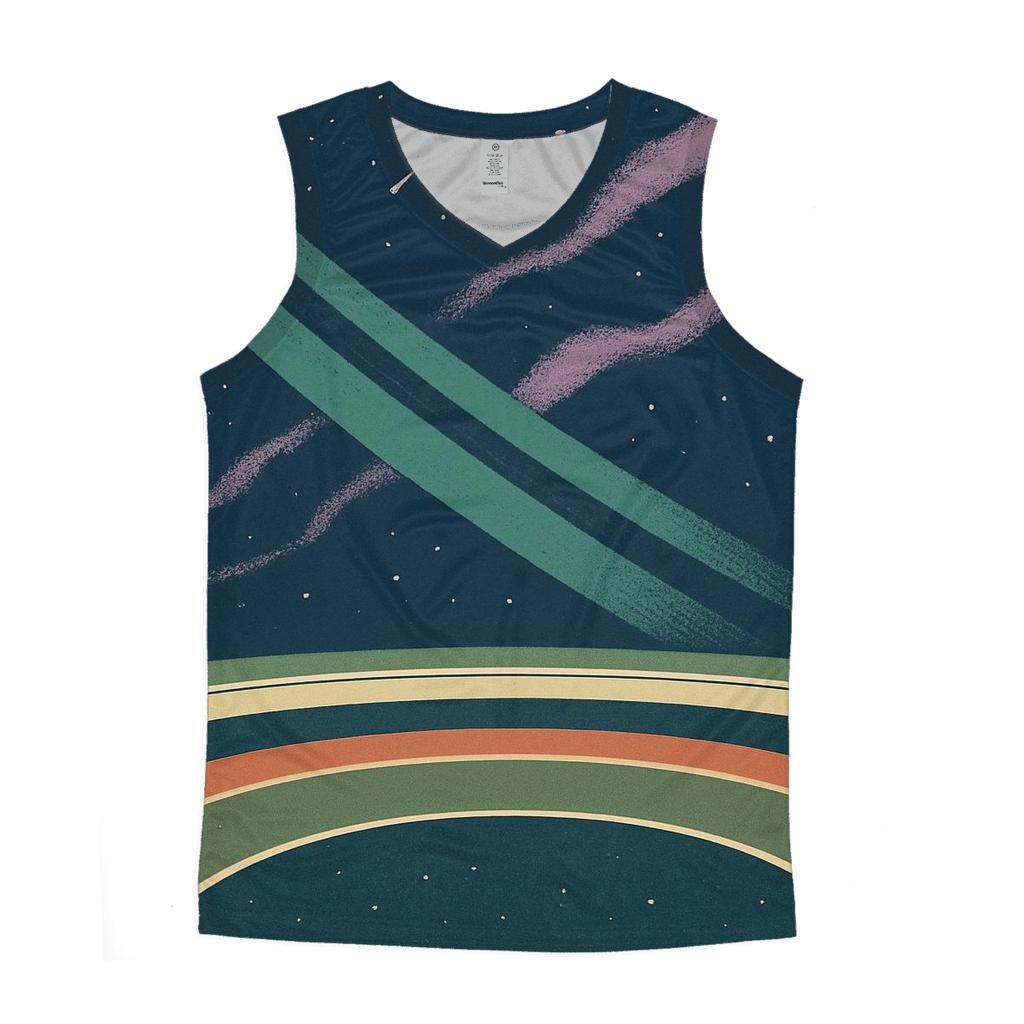 Aurora Ribbon Over Ring Plane sports performance tank tops