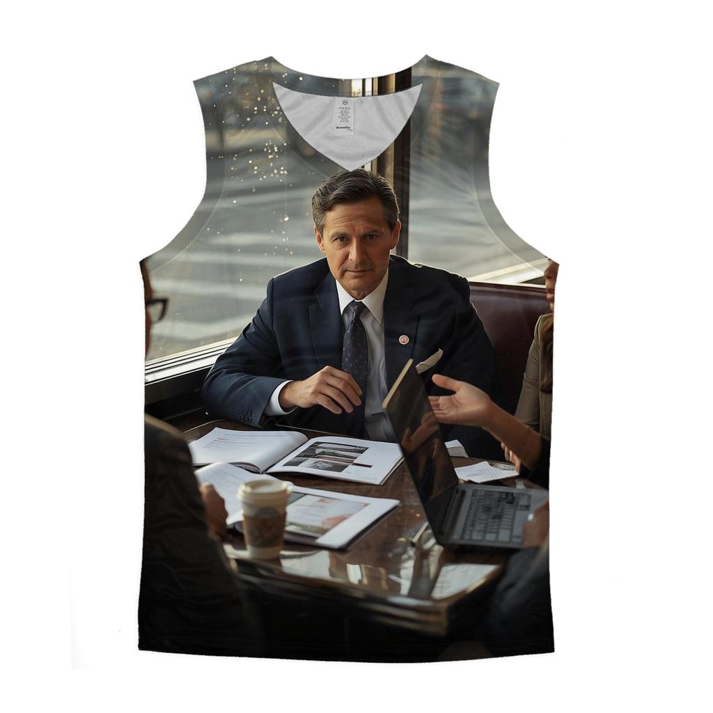 Charlie Kirk Diner Mentorship Session casual summer tank tops
