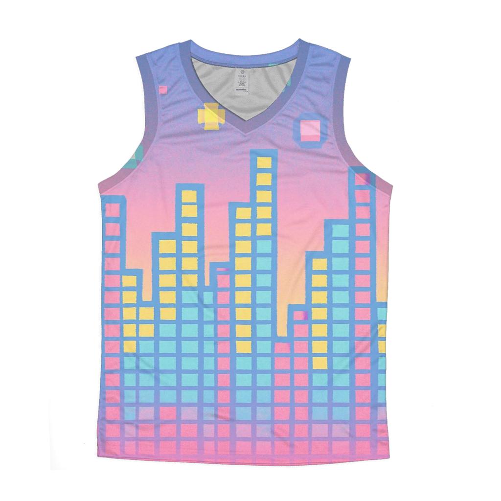 Pixel Rhythm sports performance tank tops