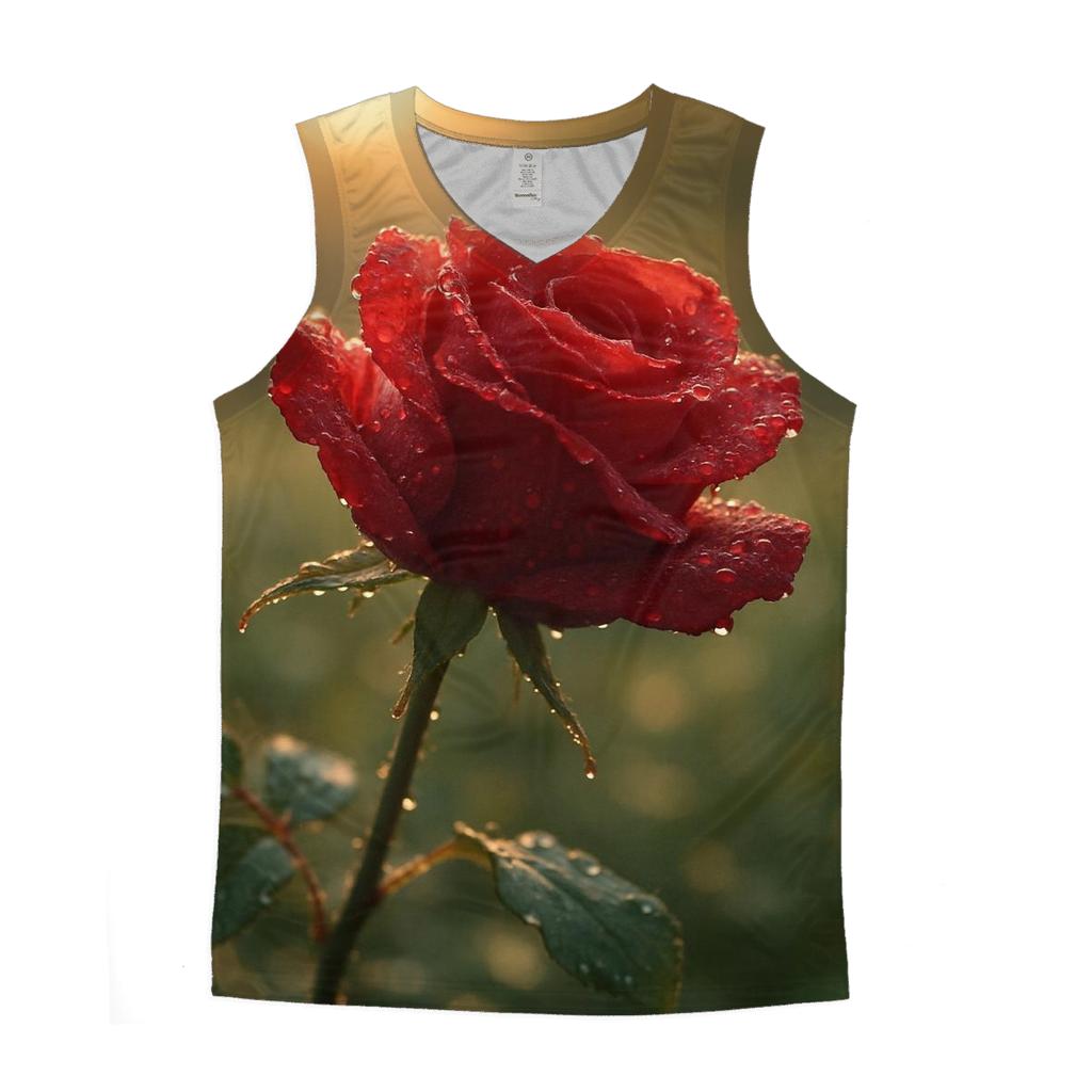 Dewy Petals At Dawn graphic print tank tops