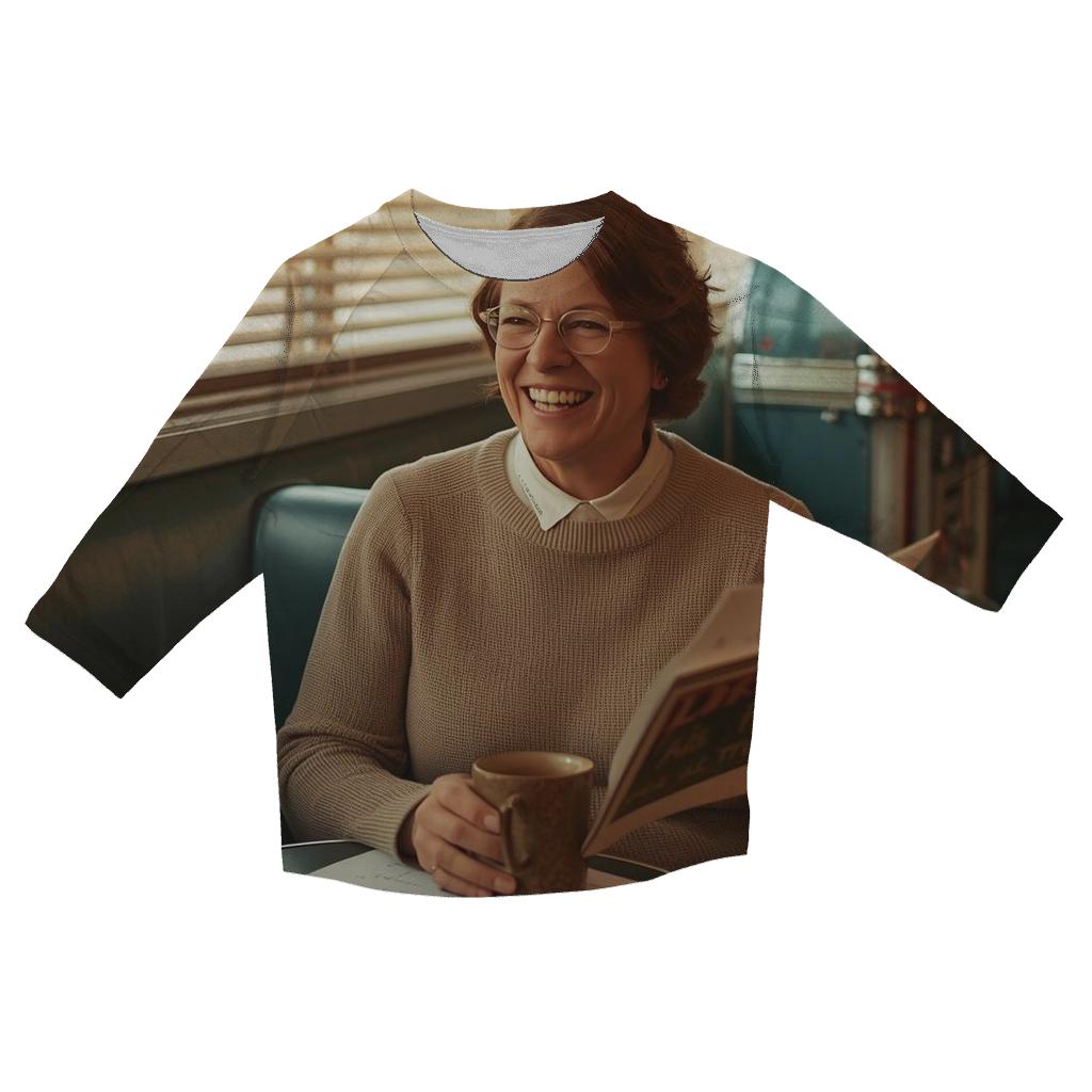 Polly Holliday Southern Diner Rehearsal cotton quarter sleeve shirts