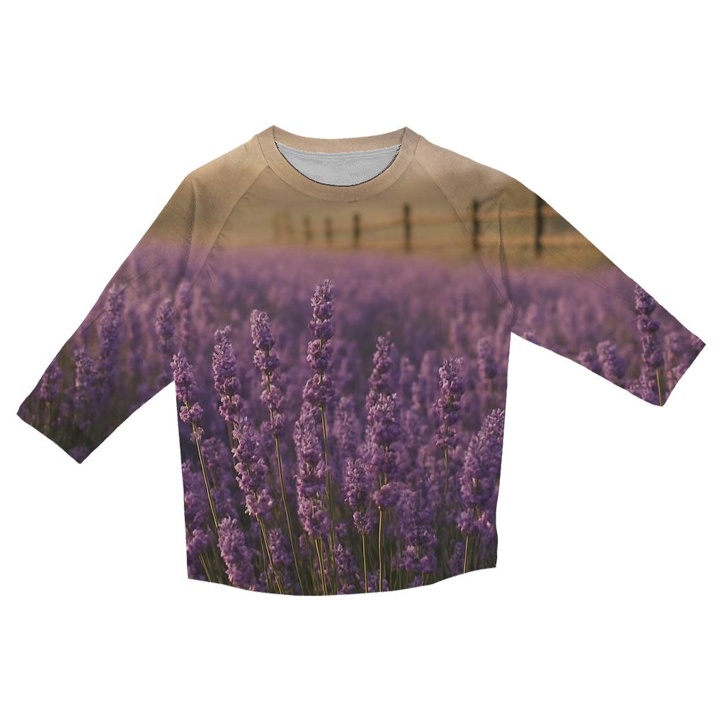 Whispers Of The Lavender Fields stylish quarter sleeve tops