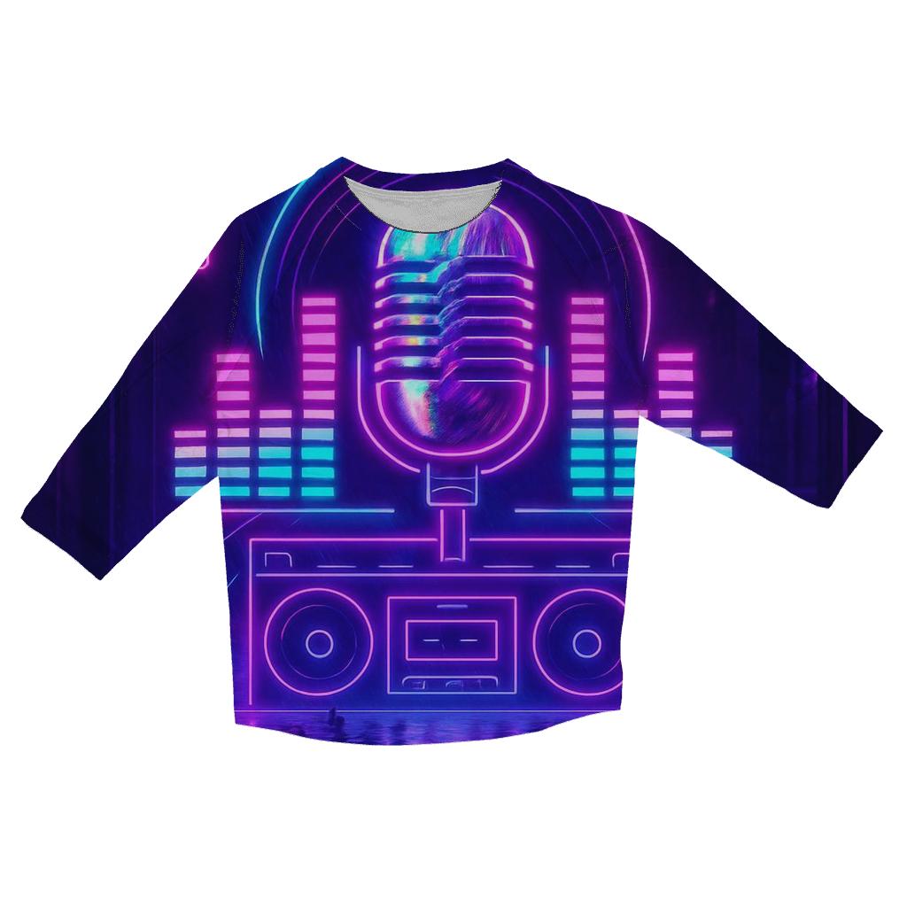Neon Marquee Mix printed three quarter sleeve shirts