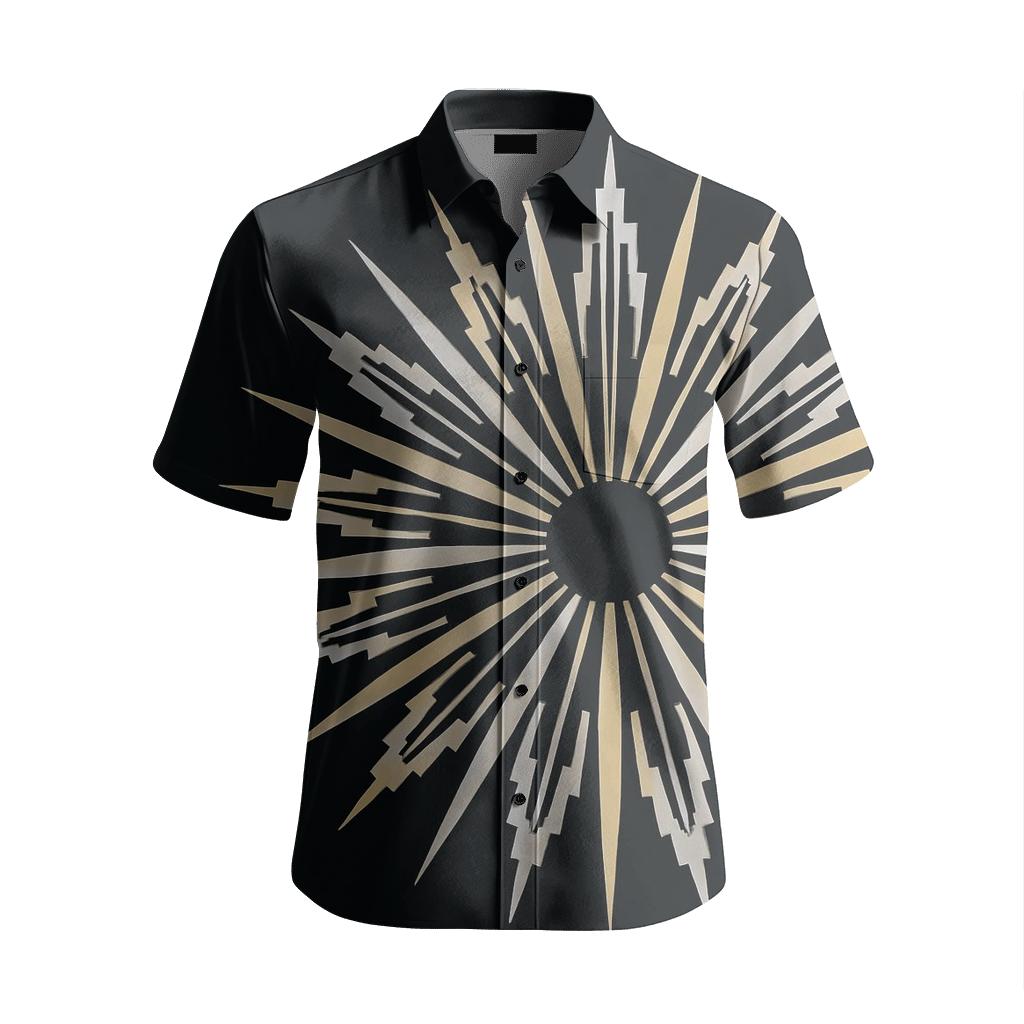 Art Deco Pulsar Sunburst custom embroidered shirts