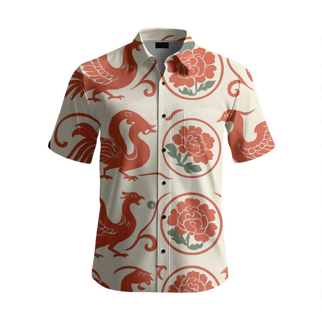 Chinoiserie Comet Garden fashion embroidery shirts