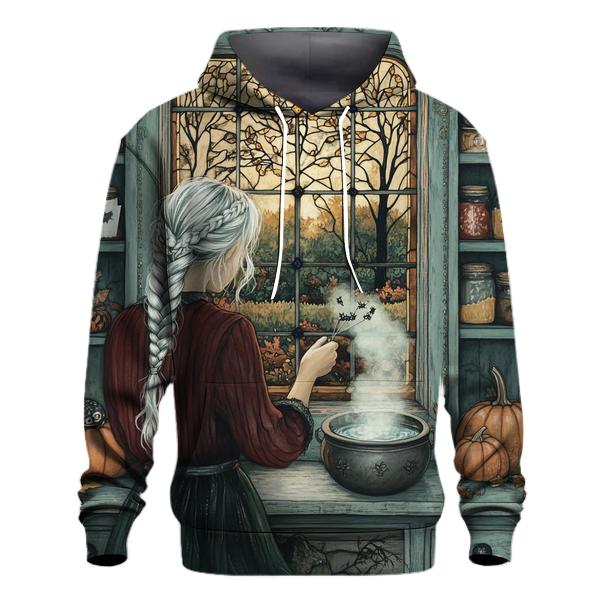 Witchs Workshop Window printed hoodies