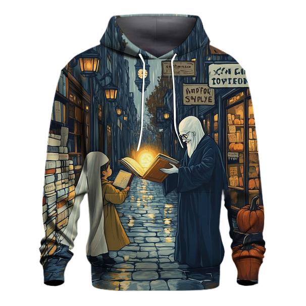 Ghostly Bookshop Alley zip-up hoodies