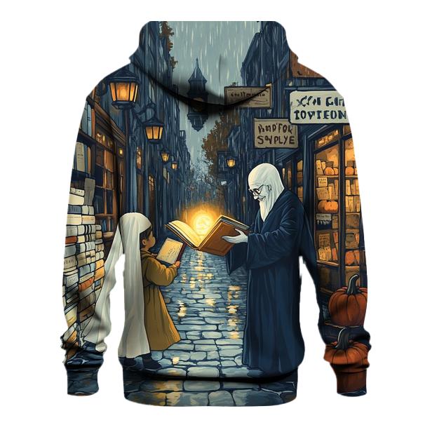 Ghostly Bookshop Alley zip-up hoodies