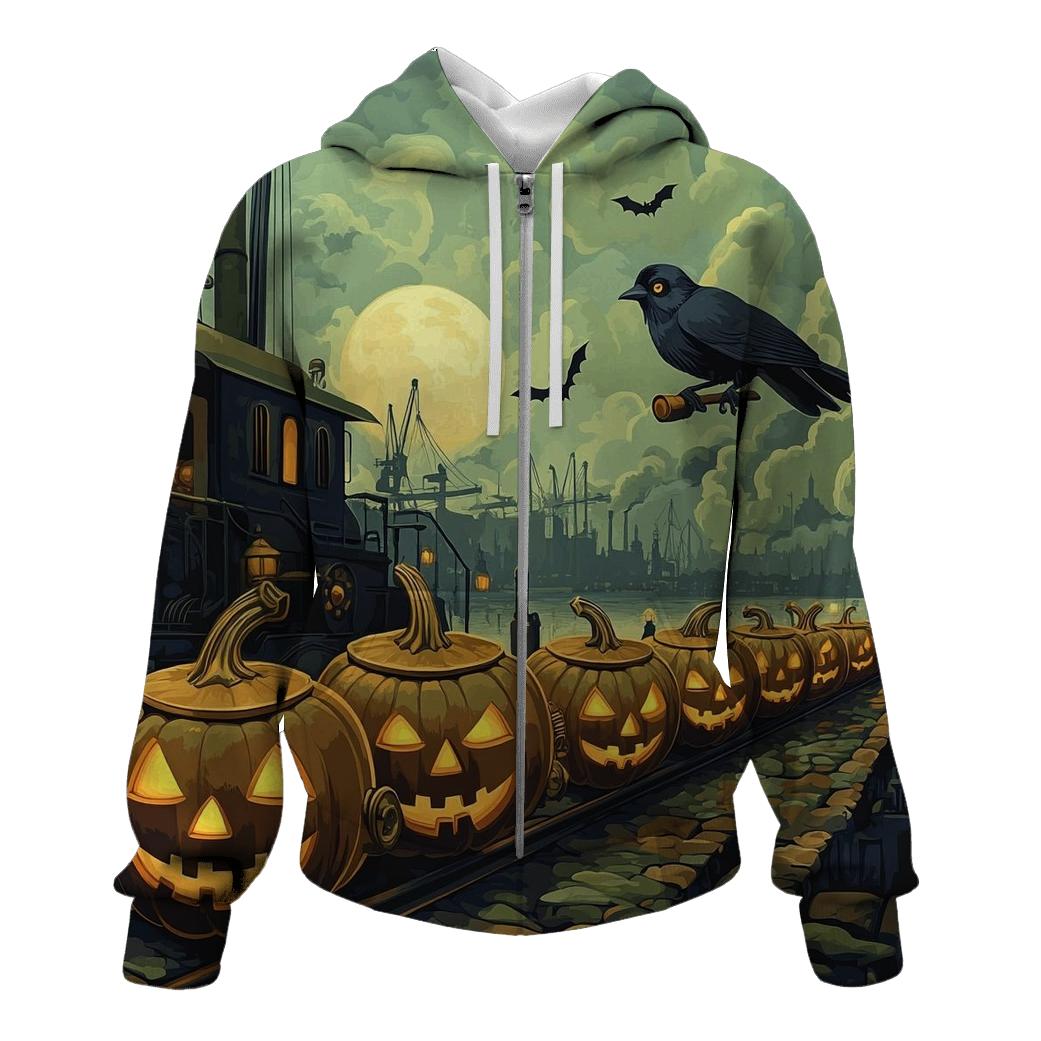 Clockwork Jack O Lantern Caravan premium hoodies