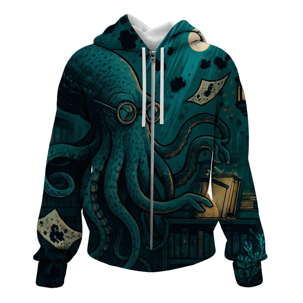 Midnight Kraken Librarian premium hoodies